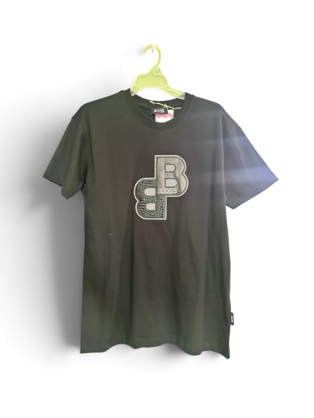 Boss Black Short-Sleeve Tee with Monogram Patch